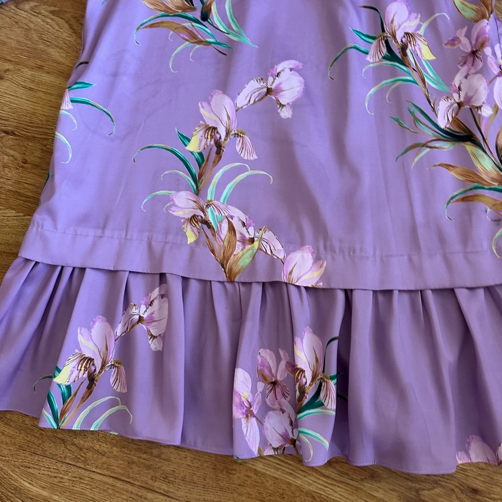 Kobi Halperin Trace Floral Dress Purple Size M READ - Picture 7 of 11
